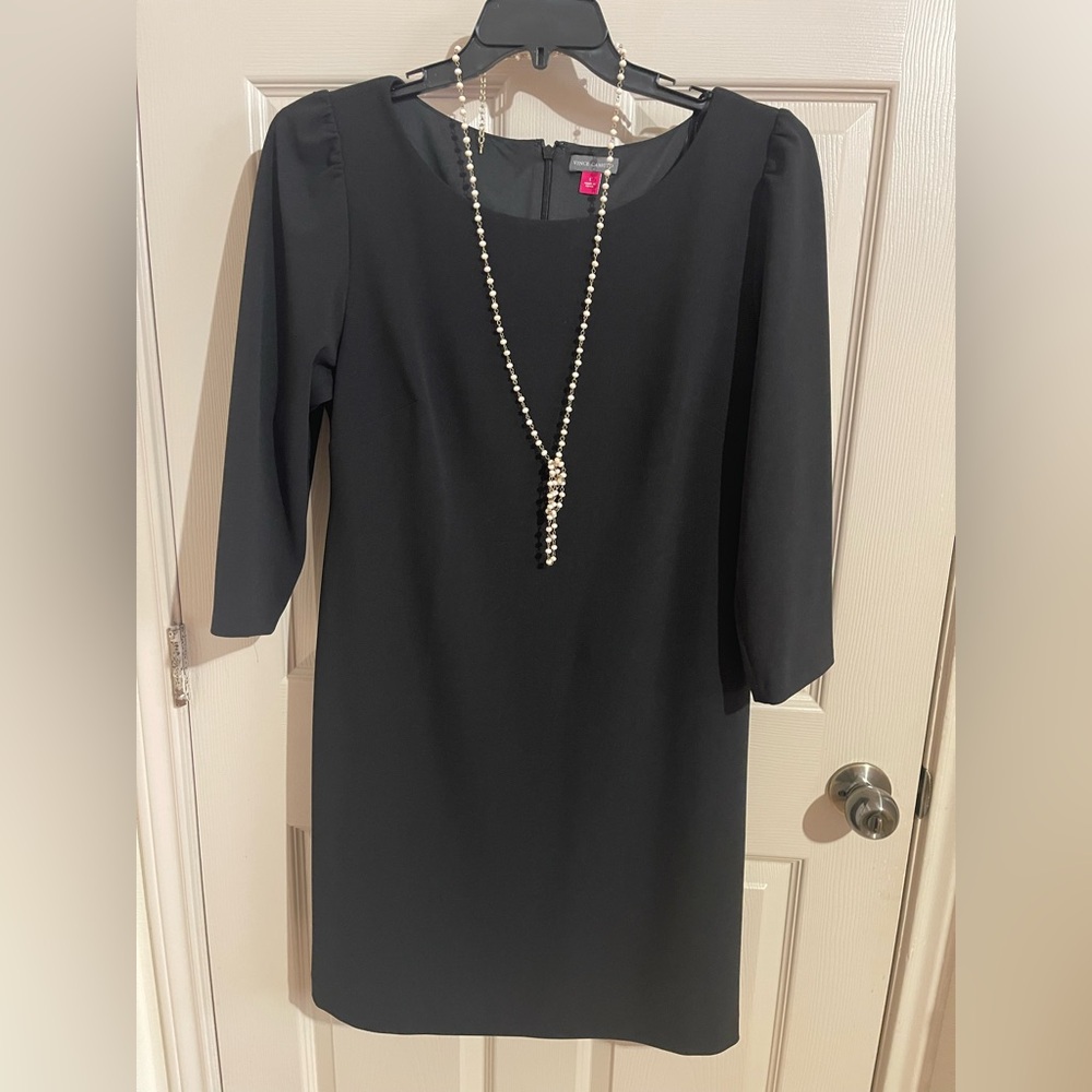 Vince Camuto Black Long Sleeve Dress